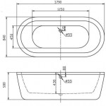 Ванна акриловая Belbagno BB12